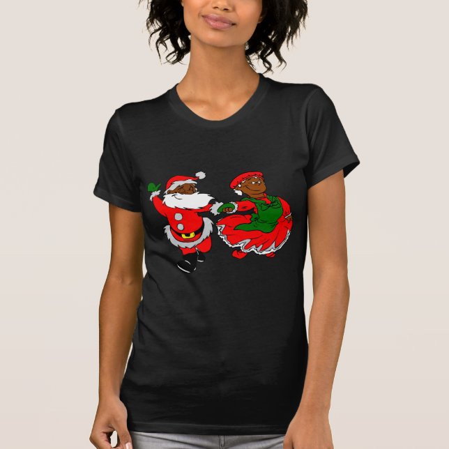 Black Santa Mrs claus Tröja (Framsida)