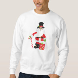 Black Santa Sweatshirt med julklapp