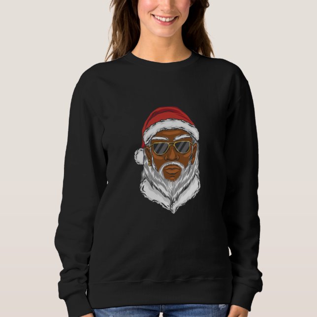 Black Santa T Shirt (Framsida)