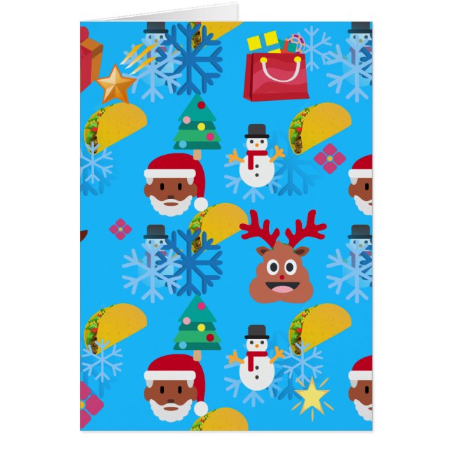 Black Santa taco christmas Hälsningskort (Framsidan)