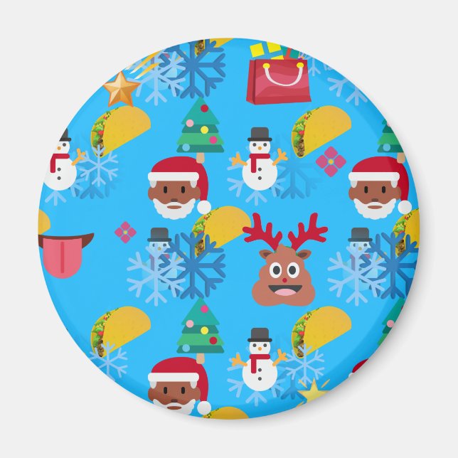 Black Santa taco christmas Magnet (Framsidan)