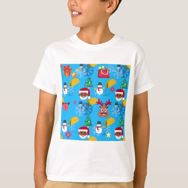Black Santa taco christmas Tee (Framsida)