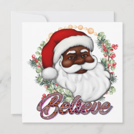 Black Santa Tro Melanin Man jul Cheer