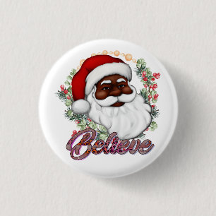 Black Santa Tro Melanin Man jul Cheer Knapp