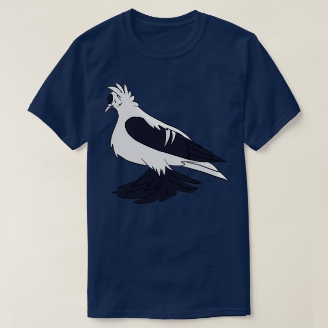 Black Saxon Fairy Swallow Pigeon T Shirt (Design framsida)