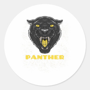 Black Scary Panther Runt Klistermärke