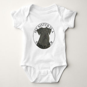Black Schnauzer Hund Big Sister T Shirt