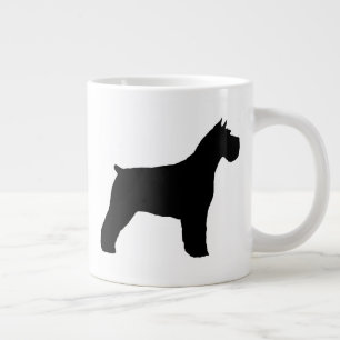 Black Schnauzer Hund Silhouettes Jumbo Mugg