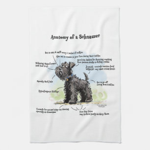 Black Schnauzer Kitchen Towel Kökshandduk