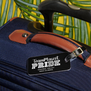 Black School Pride Mascot Namn Luggage Tag Bagagebricka
