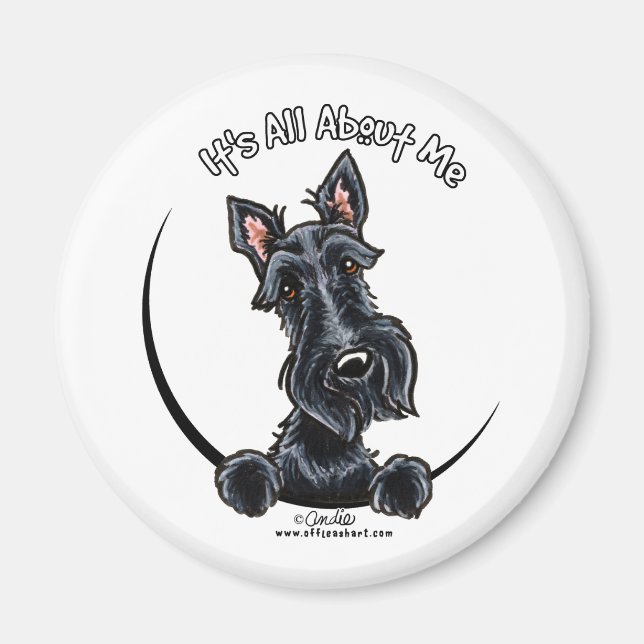 Black Scottie IAAM Magnet (Framsidan)
