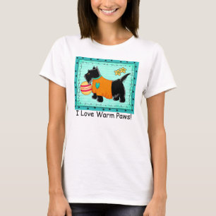 Black Scottie Terrier Hund Tur ise Kärlek Tassar T Shirt