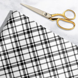 Black Scottish Tartan Play Helgdag Presentpapper