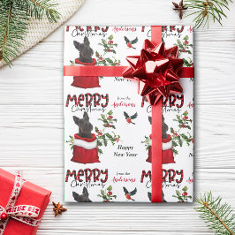 Black Scottish Terrier Hund jul Gift Bag Presentpapper