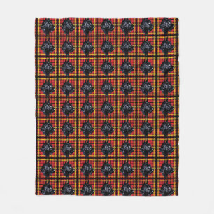 Black Scottish Terrier Scottie Hund plaid filt