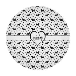 Black Scottish Terriers (Scottie Hundar) - White