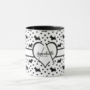 Black Scottish Terriers (Scottie Hundar) - White Mugg