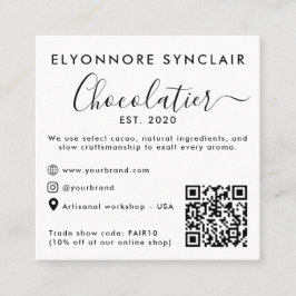 Black Script Chocolatier Brand Event QR Code