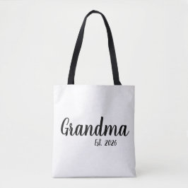 Black Script Established Grandma Tygkasse