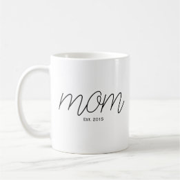 Black Script Established Mom  Kaffemugg