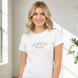 Black Script MOM  Established 20XX  T Shirt