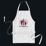 Black Script Monogram Rosa Heart Bröllop Förkläde<br><div class="desc">Snyggtens anpassningsbar är ett fet,  svart,  modernt skript med anpassningsbar som är gift med efternamn. Ett ljust rosa hjärta accentuerar utformningen. Köp vår butik för matchande mrs Design!</div>