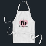 Black Script Monogram Rosa Heart Bröllop Förkläde<br><div class="desc">Snyggtens anpassningsbar är ett fet,  svart,  modernt skript med anpassningsbar som är gift med efternamn. Ett ljust rosa hjärta accentuerar utformningen. Köp vår butik för matchande mrs Design!</div>