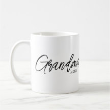 Black Script Typography Grandma Established Year