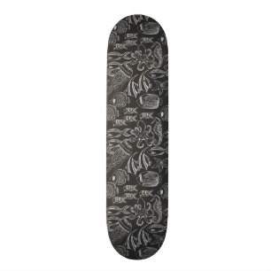Black Sea mönster Old School Skateboard Bräda 21,6 Cm