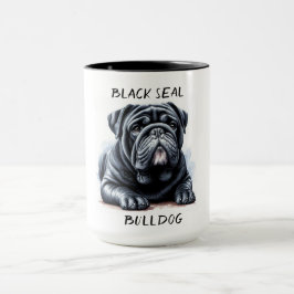 Black Seal Bulldog Coffee Mugg Kopp
