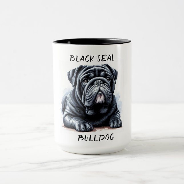 Black Seal Bulldog Coffee Mugg Kopp (Center)
