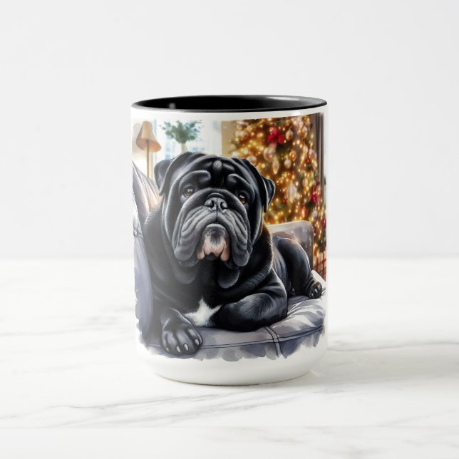 Black Seal Bulldog Julkaffe Mugg Kopp (Center)