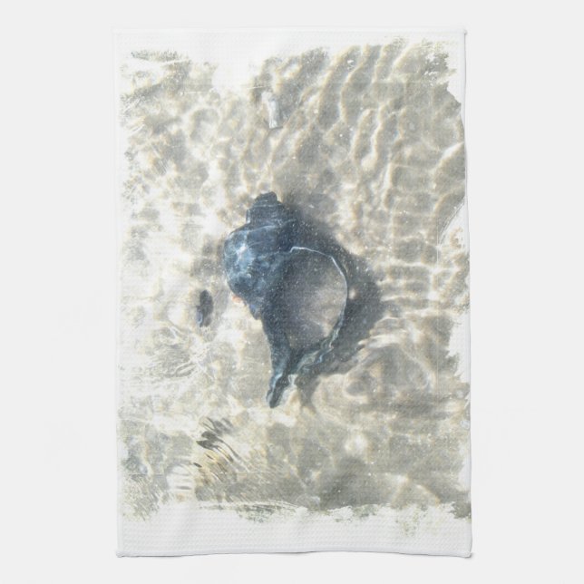 Black Seashell Kökshandduk (Vertikal)