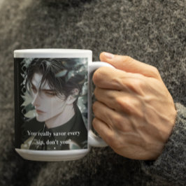 Black Seductive Anime Character svartsvartsjuk Kaffemugg
