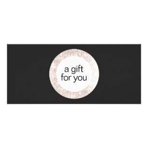 Black Sequin Beauty Salon Gift-certifikat Reklamkort