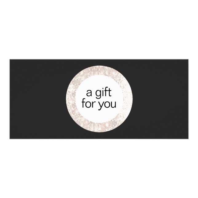 Black Sequin Beauty Salon Gift-certifikat Reklamkort (Framsidan)