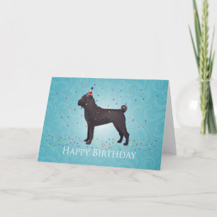 Black Shar Pei Birthday Hund aveln Card Kort