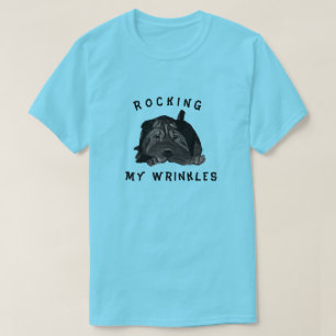 Black Shar Pei Hund Manar-Shirt T Shirt