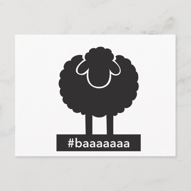 Black Sheep #baaaaa Vykort (Framsida)