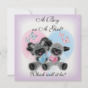 Black Sheep Baby Gender Reveal Party Invit Inbjudningar