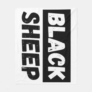 Black Sheep Bold Distressed Rebel Streetwear Art Fleecefilt