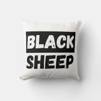 Black Sheep Bold Distressed Rebel Streetwear Art Kudde