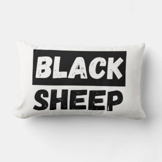 Black Sheep Bold Distressed Rebel Streetwear Art Lumbarkudde