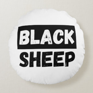 Black Sheep Bold Distressed Rebel Streetwear Art Rund Kudde