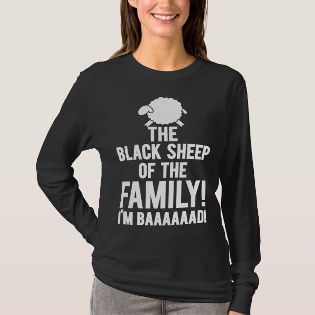 Black Sheep Family I m Baaaaad Toy T Shirt (Framsida)