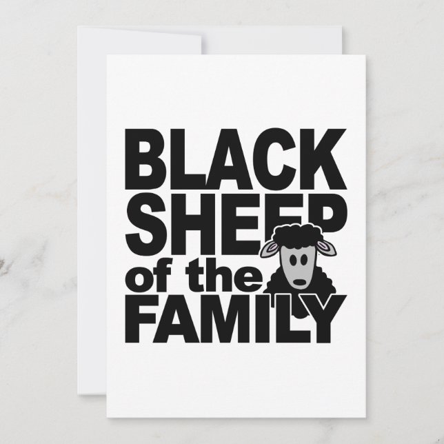 BLACK SHEEP-inbjudan, anpassa Inbjudningar (Framsida)