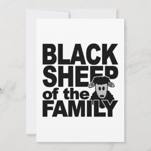 BLACK SHEEP-inbjudan, anpassa Inbjudningar