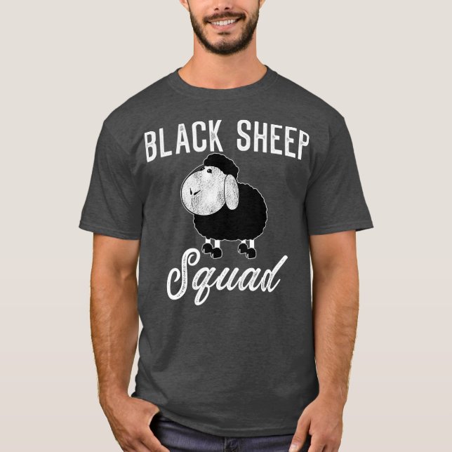 Black Sheep Squad Funny Black Sheep T Shirt (Framsida)