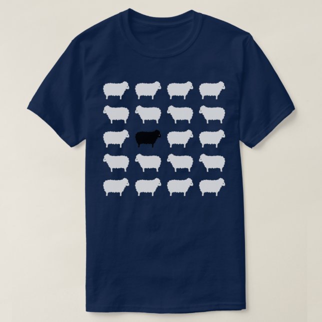 Black Sheep Sweater Mönster T Shirt (Design framsida)