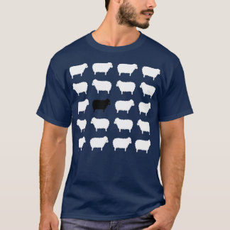 Black Sheep Sweater Mönster T Shirt